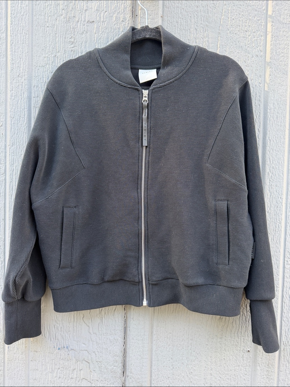 Varley Black Alia Zip Sweater Size: S
